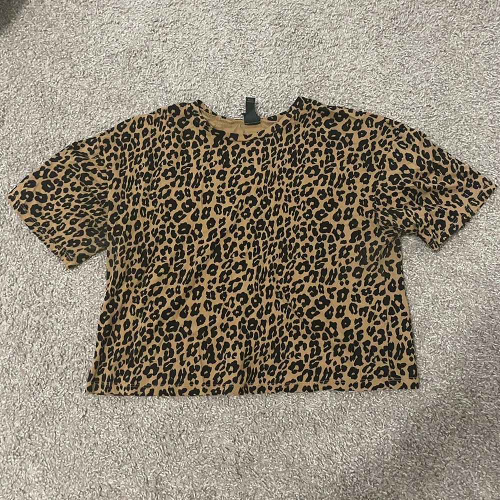 cheetah print crop top